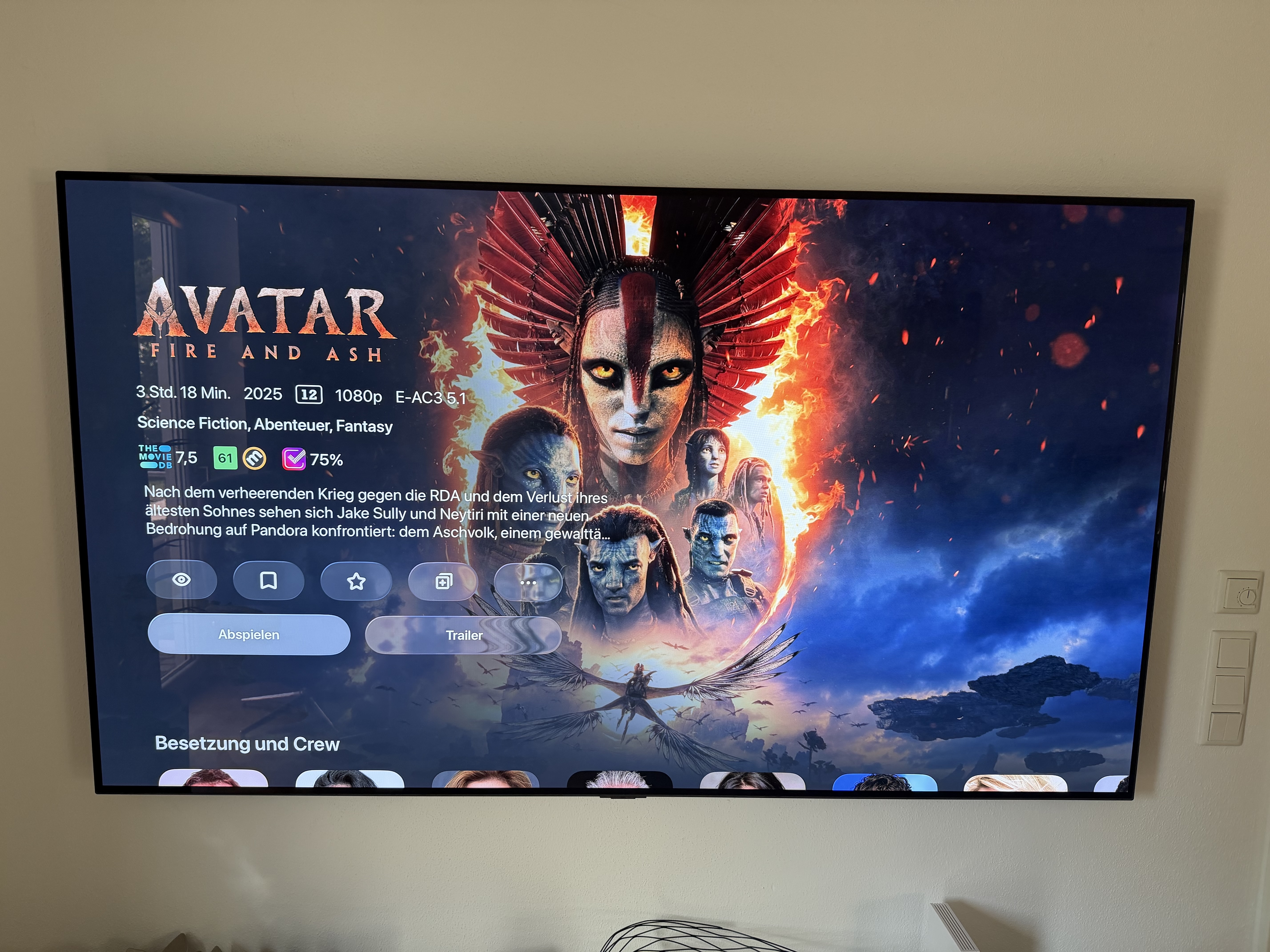Infuse Detailansicht auf dem Apple TV